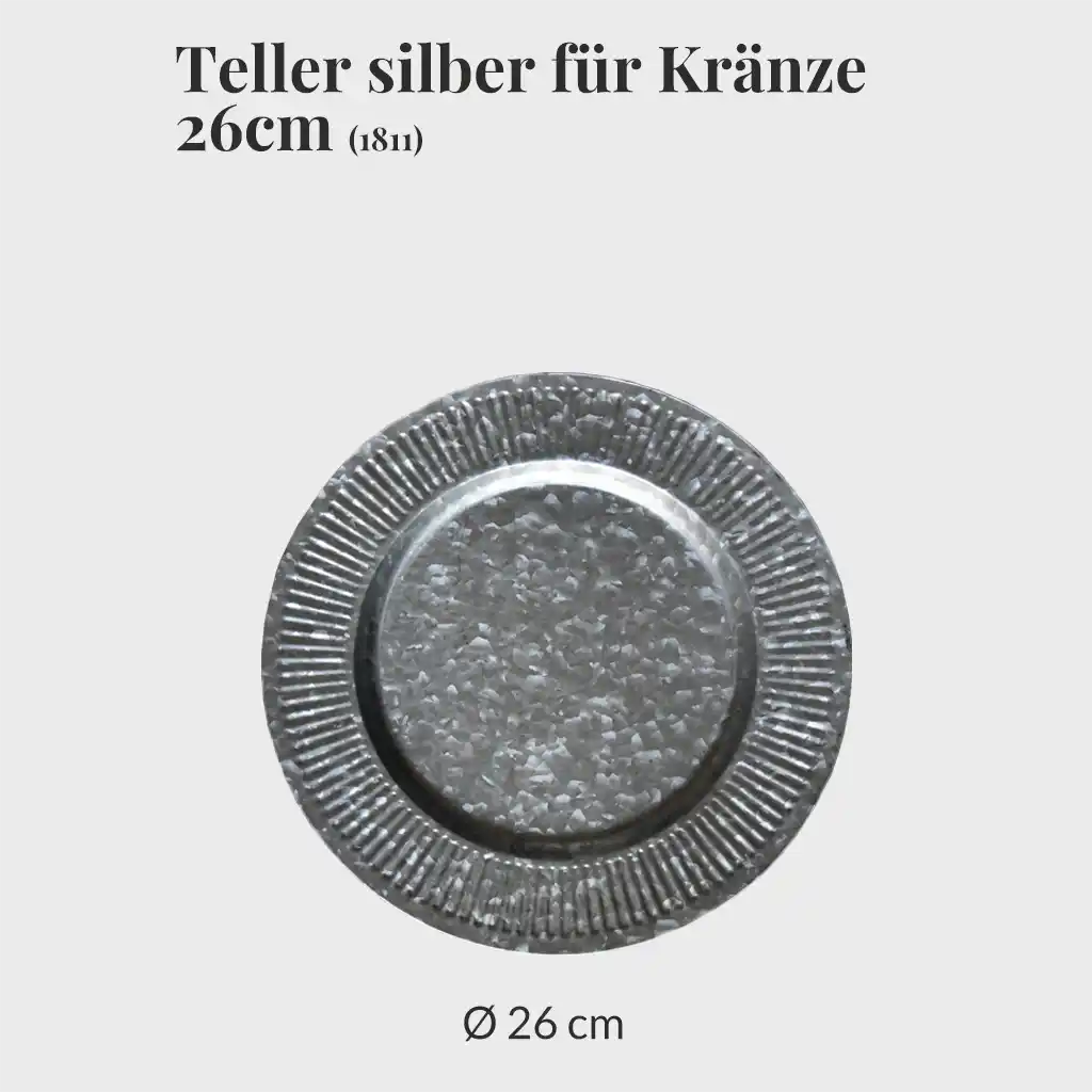 Teller Silber für Kränze Ole 26cm