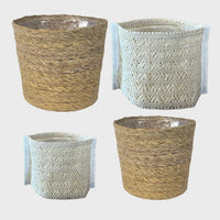 4er Übertopfset 2L 1M 1S Beige Natur
