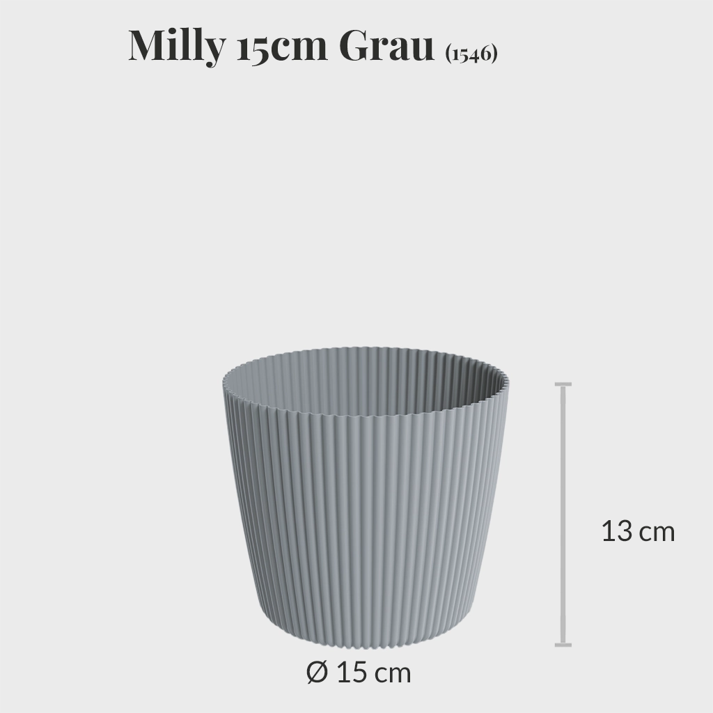 2er Übertopfset 2S Milly Antharzit-Grau