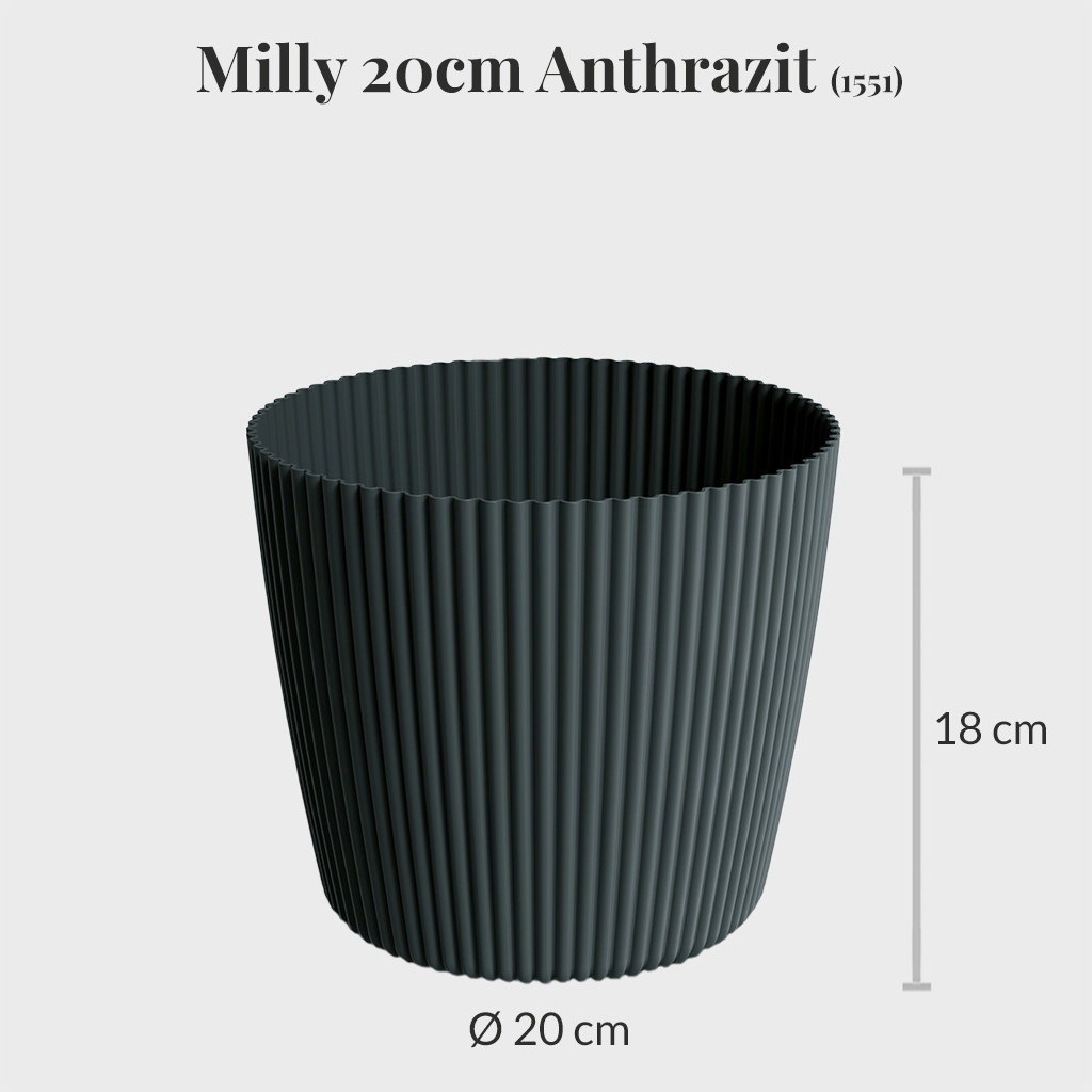 4er Übertopfset 2L 1M 1S Anthrazit