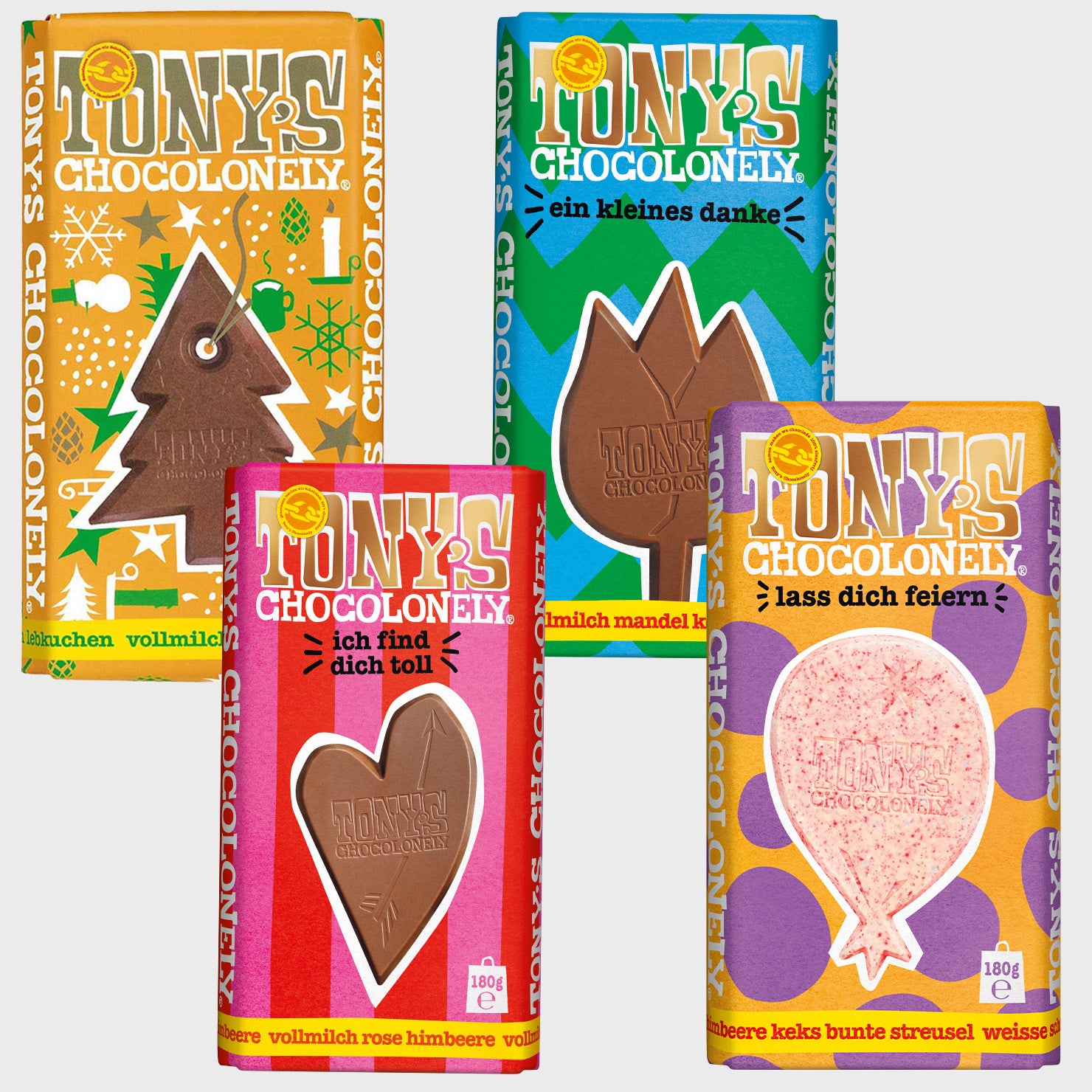 Tonys Chocolonely Schokoladentafeln - 4 Stück