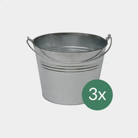 3er Set Zinktopf 13cm